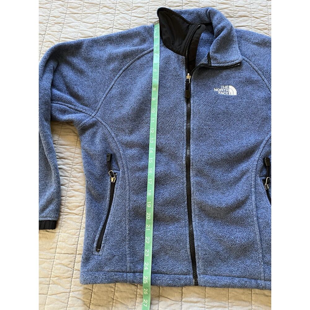 The North Face Womens Blue Heather Polartec Full Zip Fleece Jacket Size M 14071 - Picture 8 of 9